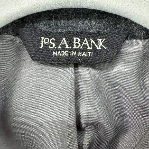 Jos A Bank Blazer Men LT 100% Camel Hair Gray Coat Jacket Lined 2 Button Pockets - Picture 2 of 15
